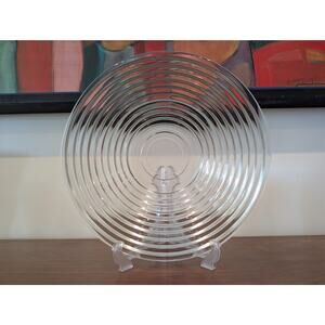 Vintage Anchor Hocking Manhattan Glass Serving Bowl – Art Deco Ring Design (11")